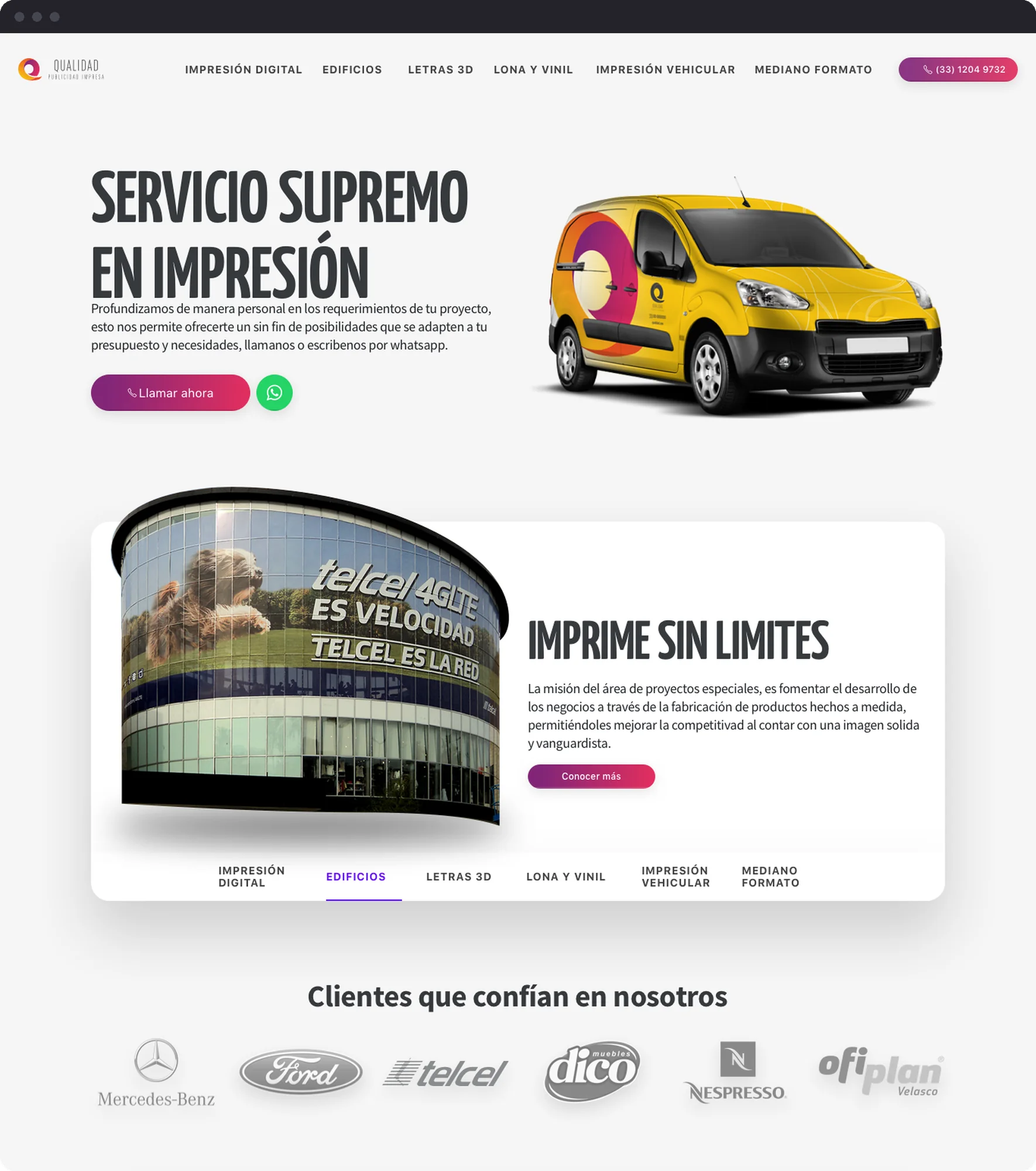 Qualidad landing page